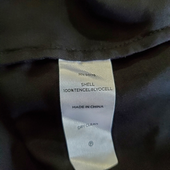 Asymmetric Tencel Shirt Dress with Pockets Size 20W Cinched Tie Front Office NEW - Picture 14 of 15